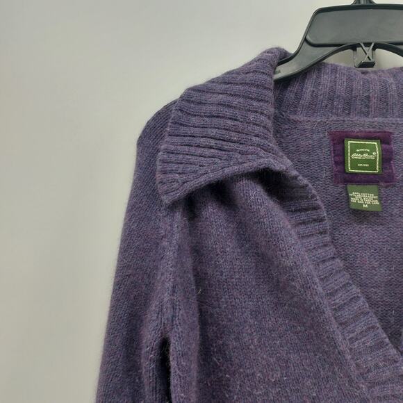 Eddie Bauer Purple Sweater Cotton Angora Nylon M - Picture 6 of 13